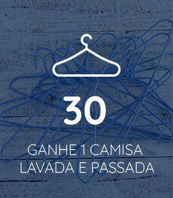 Traga os cabides, junto 30 unidades e ganhe 1 camisa lavada e passada - Promoção Lavanderia Agility Guarulhos